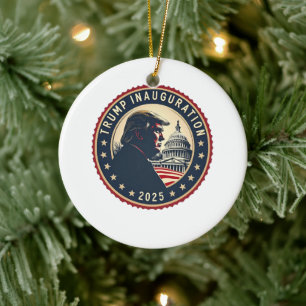 Décoration En Céramique Inauguration de Trump 2025 Fière Maga