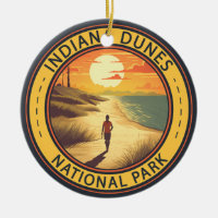 Indiana Dunes National Park Travel Art Vintage