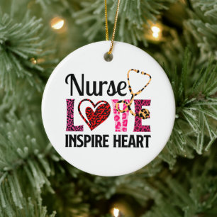 Décoration En Céramique Infirmière Amour Inspirer Coeur - Motivationnel Pa