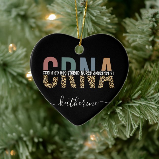 Décoration En Céramique Infirmière anesthésiste certifiée CRNA personnalis (Arbre)