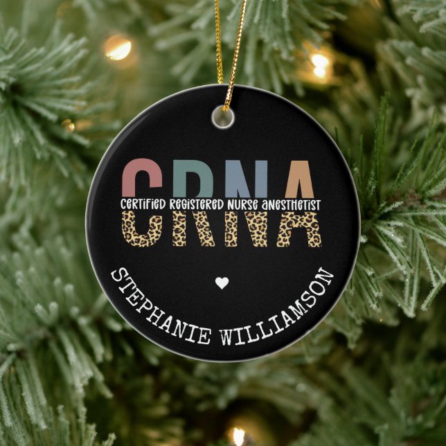 Décoration En Céramique Infirmière anesthésiste certifiée CRNA personnalis (Arbre)