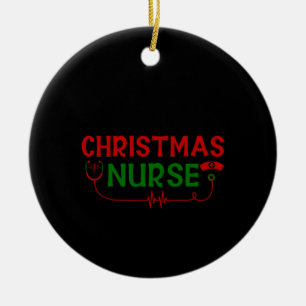 Décoration En Céramique Infirmière Cadeau de Noël