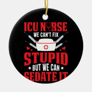 Décoration En Céramique Infirmière Cadeau ICU Infirmière Nous ne pouvons p