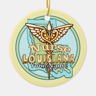 Décoration En Céramique Infirmière Caducée de Louisiane 