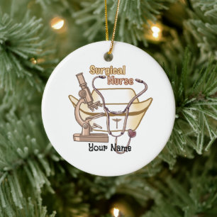 Décoration En Céramique Infirmière chirurgicale Collage Oval Céramique Orn