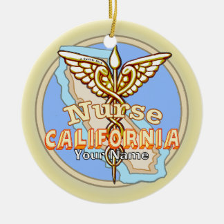 Décoration En Céramique Infirmière de Californie Caducée