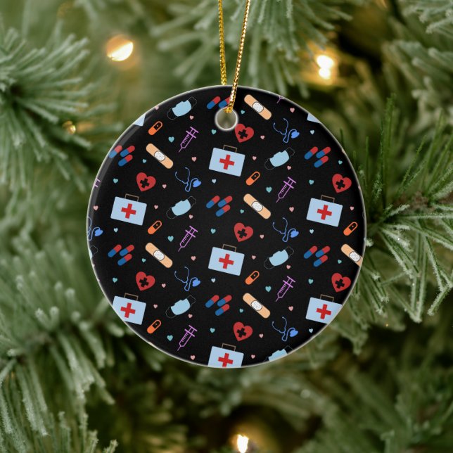 Décoration En Céramique Infirmière de la RN Étudiante en soins infirmiers  (Arbre)