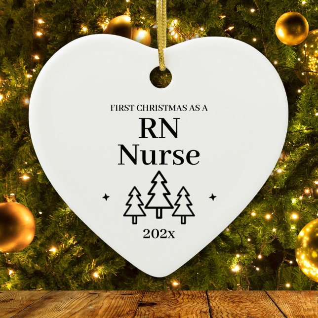 Décoration En Céramique Infirmière de la RN First Christmas Nurse (RN Nurse First Christmas Nursing Ceramic Ornament
)