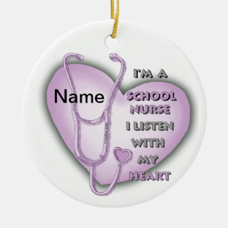 Décoration En Céramique Infirmière de l'école Purple Heart