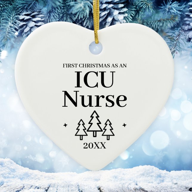 Décoration En Céramique Infirmière de l'ICU Noël du nouvel emploi (ICU Nurse New Job Christmas Ceramic Ornament
)