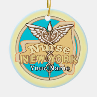 Décoration En Céramique Infirmière de New York Caduceus