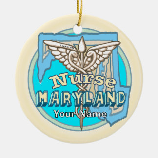 Décoration En Céramique Infirmière du Maryland Caducée