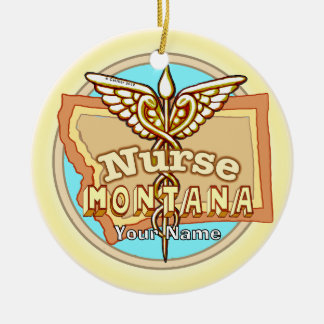 Décoration En Céramique Infirmière du Montana Caducée 