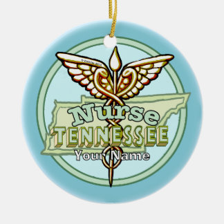 Décoration En Céramique Infirmière du Tennessee Caducée