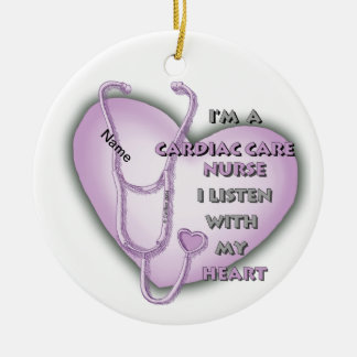 Décoration En Céramique Infirmière en soins cardiaques Purple Heart