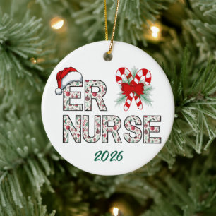 Décoration En Céramique Infirmière ER personnalisée Noël Père Noël
