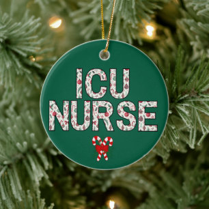 Décoration En Céramique Infirmière ICU personnalisée Noël Première année C