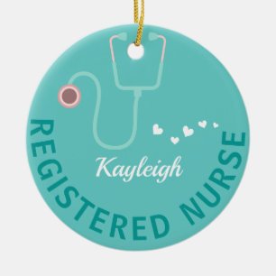Décoration En Céramique Infirmière inscrite - stéthoscope