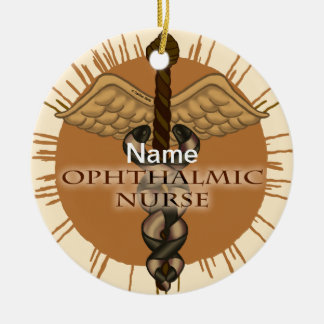 Décoration En Céramique Infirmière ophtalmique Caduceus
