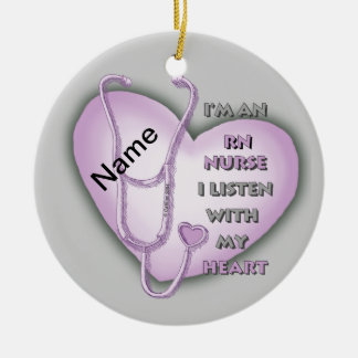 Décoration En Céramique Infirmière RN Purple Heart