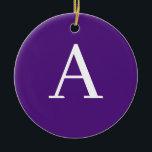 Décoration En Céramique Initial Letter Monogram Modern Style Purple & Blue<br><div class="desc">Would you like to own a product with the initials of your name? It is very simple,  aesthetic and attractive.</div>