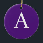 Décoration En Céramique Initial Letter Monogram Modern Style Purple & Blue<br><div class="desc">Would you like to own a product with the initials of your name? It is very simple,  aesthetic and attractive.</div>