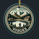 Décoration En Céramique Insigne des Vosges France<br><div class="desc">Les Vosges dans un style vectoriel. Les Vosges sont une gamme de montagnes moyennes dans l'est de la France,  près de sa frontière avec l'Allemagne.</div>