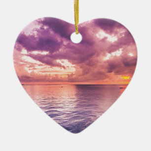 Décoration En Céramique Inspiration du coucher de soleil sur l'océan