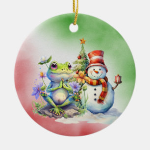 Décoration En Céramique Instructeur favori Yoga Père Noël pour Noël