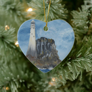 Décoration En Céramique Irish Fastnet Lighthouse, Comté de Cork, Irlande T