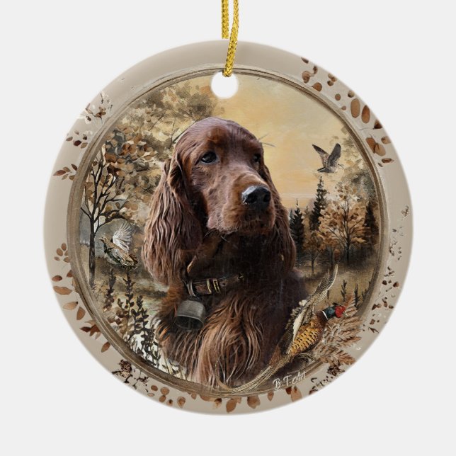 Décoration En Céramique  Irish  Setter (Devant)