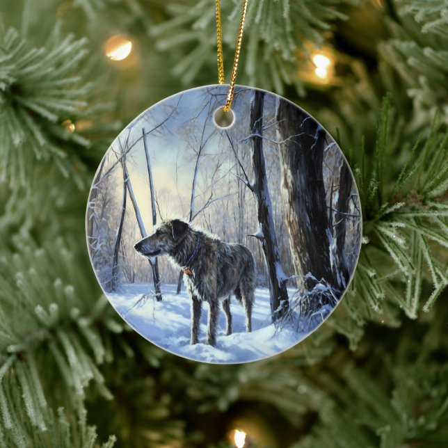 Décoration En Céramique Irish Wolfhop Laisser neiger Noël (Arbre)