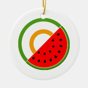 Décoration En Céramique IRLANDE AVEC PALESTINE - Watermelon