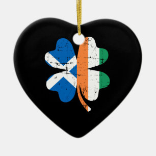 Décoration En Céramique Irlande Shamrock Écosse écossaise