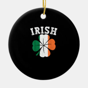 Décoration En Céramique Irlande Shamrock Irlande Drapeau Saint Patrick Jou