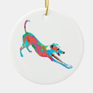 Décoration En Céramique Italian Greyhound Ornament