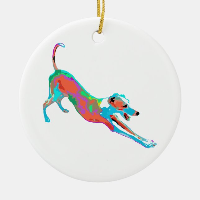 Décoration En Céramique Italian Greyhound Ornament (Devant)