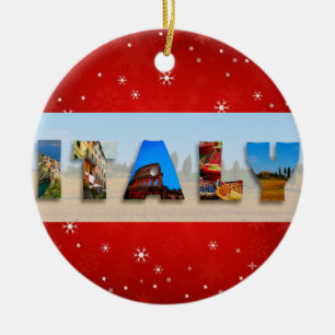 Décoration En Céramique Italie Photos de voyage Noël Flocon de neige