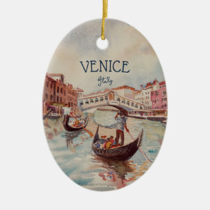 Décoration En Céramique Italie Voyage - VENICE aquarelle souvenir