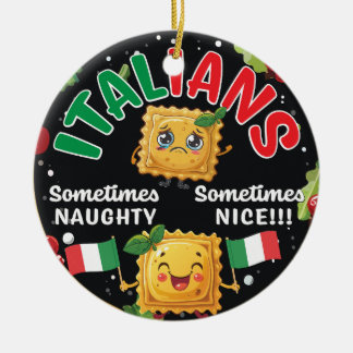 Décoration En Céramique Italien Fun Naughty et Nice Ravioli Design