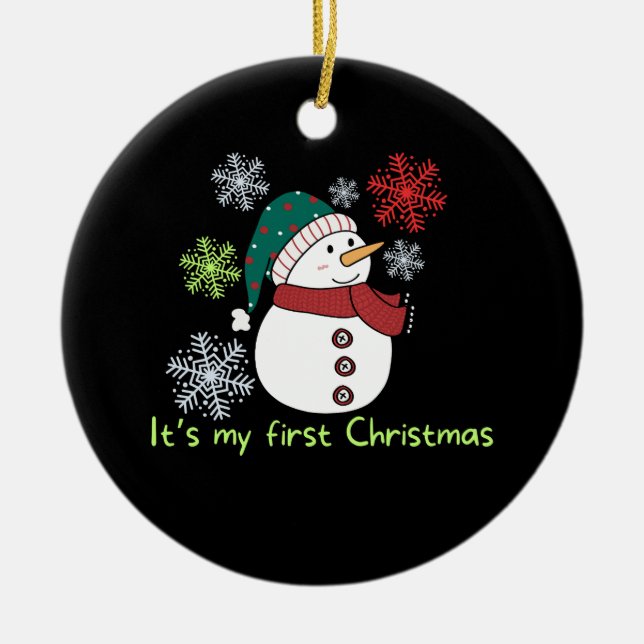 Décoration En Céramique It's my first Christmas (Devant)