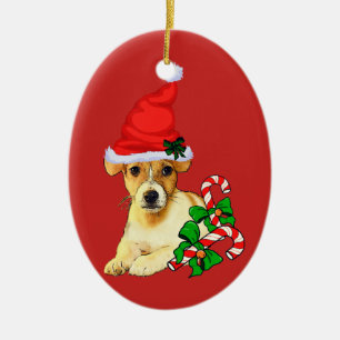 Décoration En Céramique Jack Russell Terrier Noël
