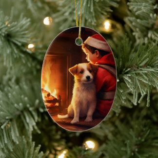 Décoration En Céramique Jack Russell Terrier Pompier, Chiot, Amoureux de C