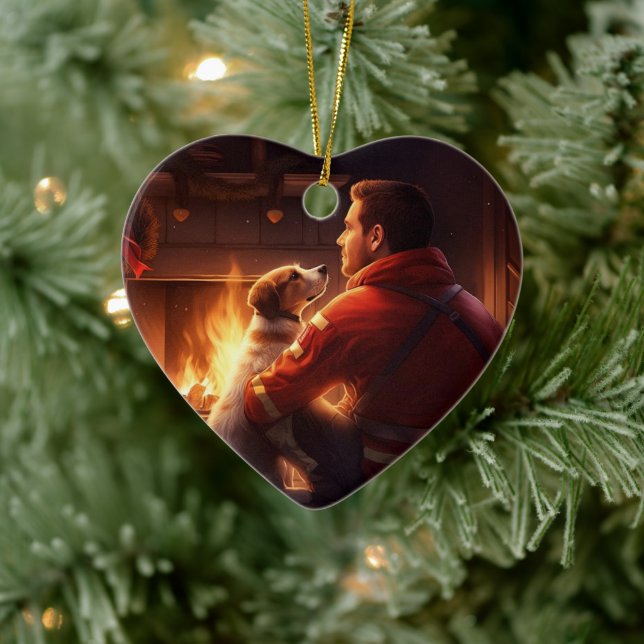 Décoration En Céramique Jack Russell Terrier Pompier, Chiot, Amoureux des  (Arbre)