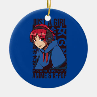 Décoration En Céramique J'adore l'anime et K Pop, juste une fille qui célè