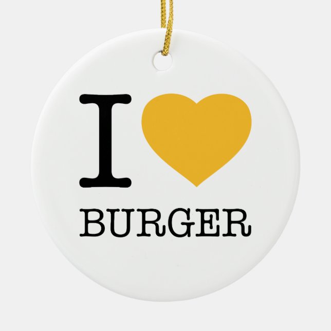 DÉCORATION EN CÉRAMIQUE J'ADORE LE BURGER (Devant)