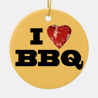 Décoration En Céramique J'ai coeur BBQ, Steak Heart Shape Funny Grilling