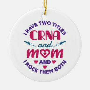 Décoration En Céramique J'ai deux titres CRNA et Maman les roche tous les 