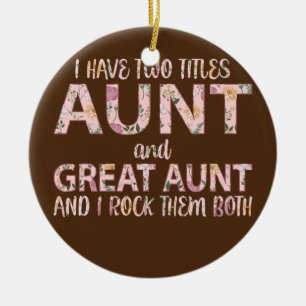 Décoration En Céramique J'Ai Deux Titres Tante Et Grande Tante, Je Les Roc