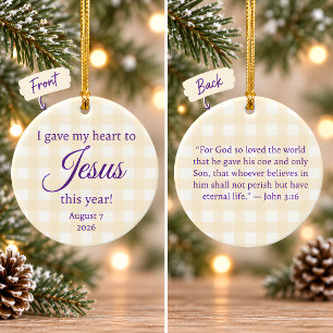 Décoration En Céramique J'ai donné mon cœur à Jésus Noël
